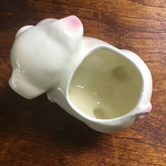 Vintage Ceramic Pig Planter - Plant  Pot - Picture 4 of 5